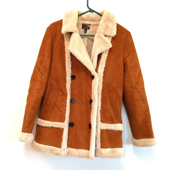 Jackets & Coats Brown Faux Shearling Coat Poshmark